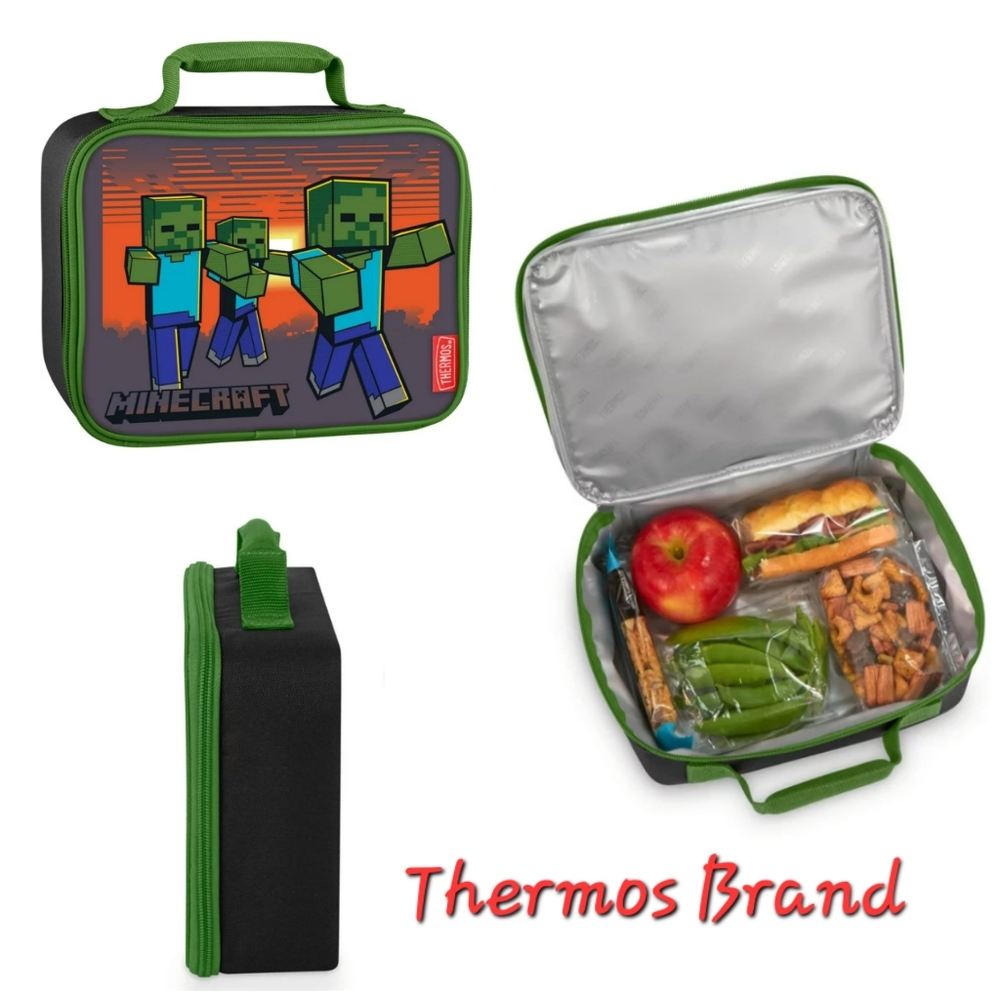 👀50% OFF - NWT‼️Thermos brand Kid's Soft-sided Minecraft Lunch Box